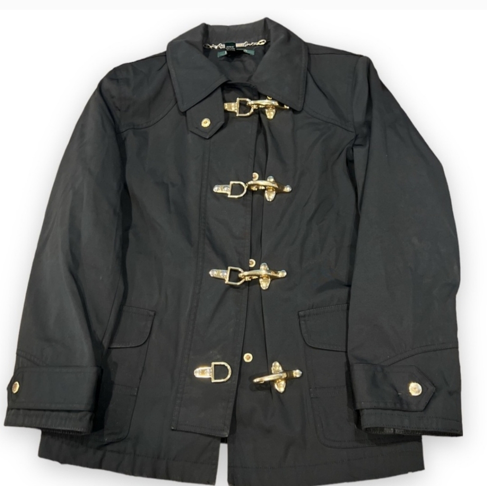 Lauren Ralph Lauren Black Jacket with Gold Accents